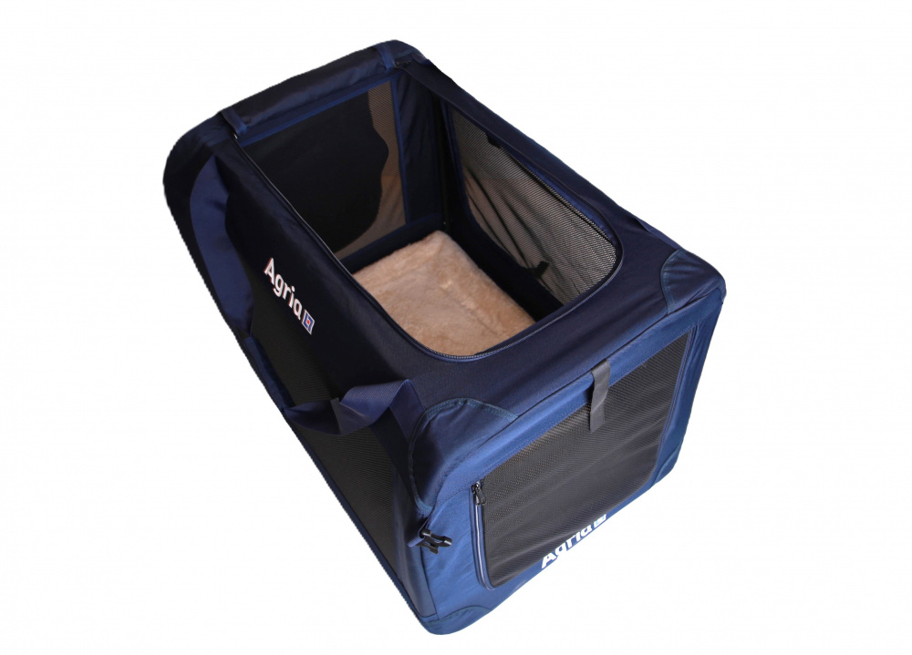 Faltbare Hundebox mit weichem Pilefleece-Kissen